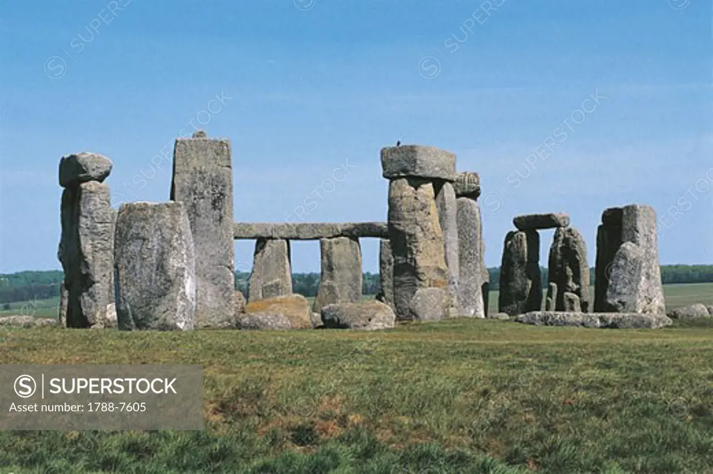 United Kingdom - England - Wiltshire County. Stonehenge (UNESCO World Heritage Site, 1986). Neolithic and Bronze Age megalithic monument (3rd-2nd millennium BC)