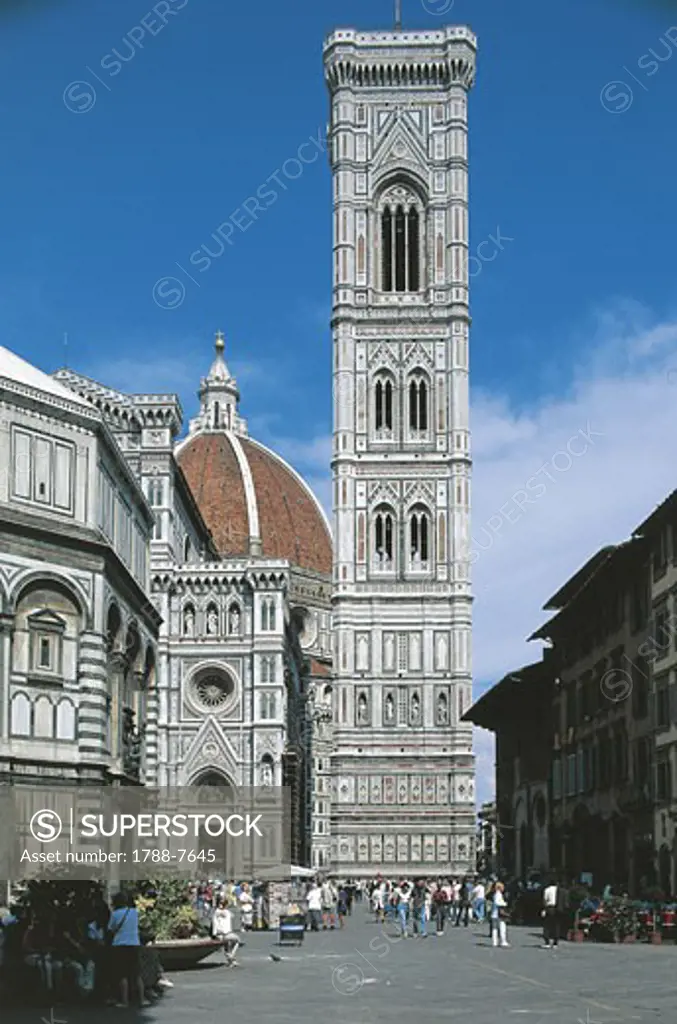 Italy - Tuscany Region - Florence - Santa Maria del Fiore Cathedral (Duomo) - Bell tower