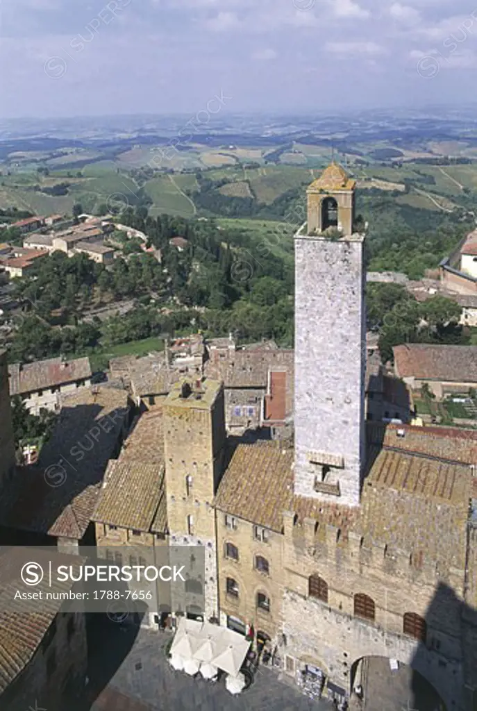 Italy, Tuscany Region, San Gimignano, medieval towers