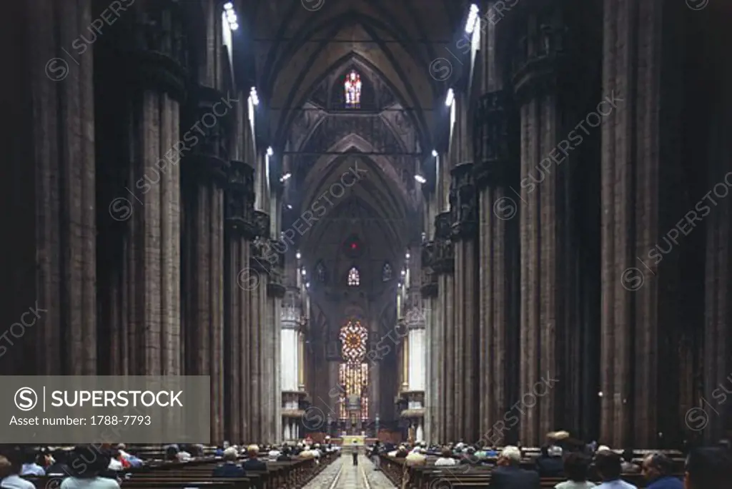Italy - Lombardy region - Milan. Cathedral, interior