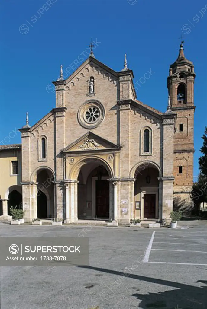 Facade of a church, Santa Maria delle Grazie, Teramo, Abruzzi, Italy