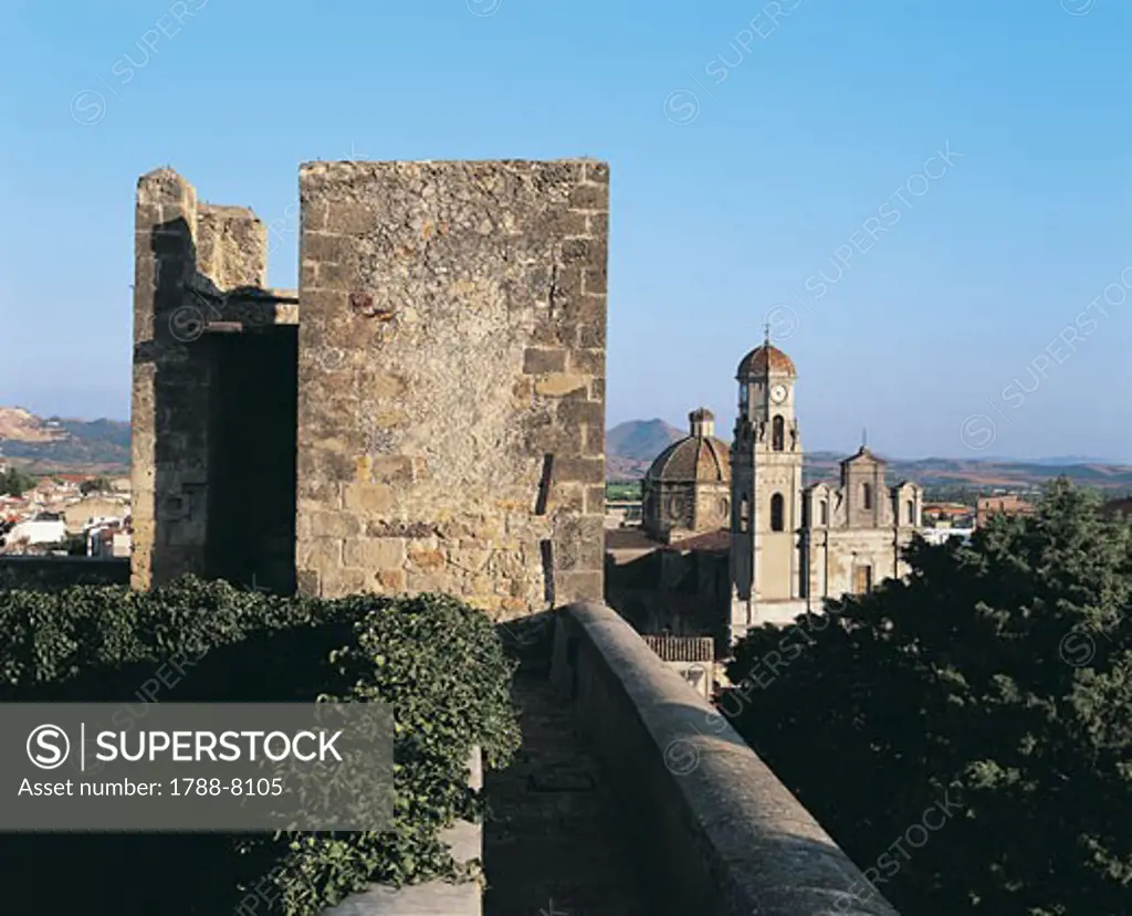 Tower of a castle, Madonna Delle Grazie, Sanluri, Sardinia, Italy