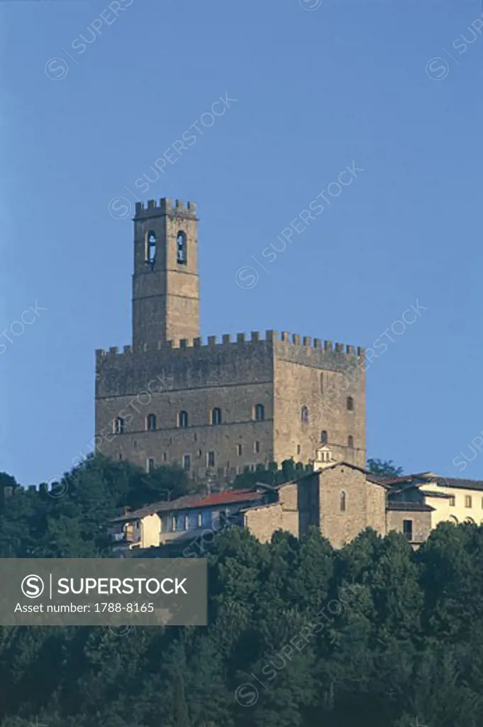 Italy - Tuscany Region - Poppi - Castle of the Counts Guidi, now Town Hall