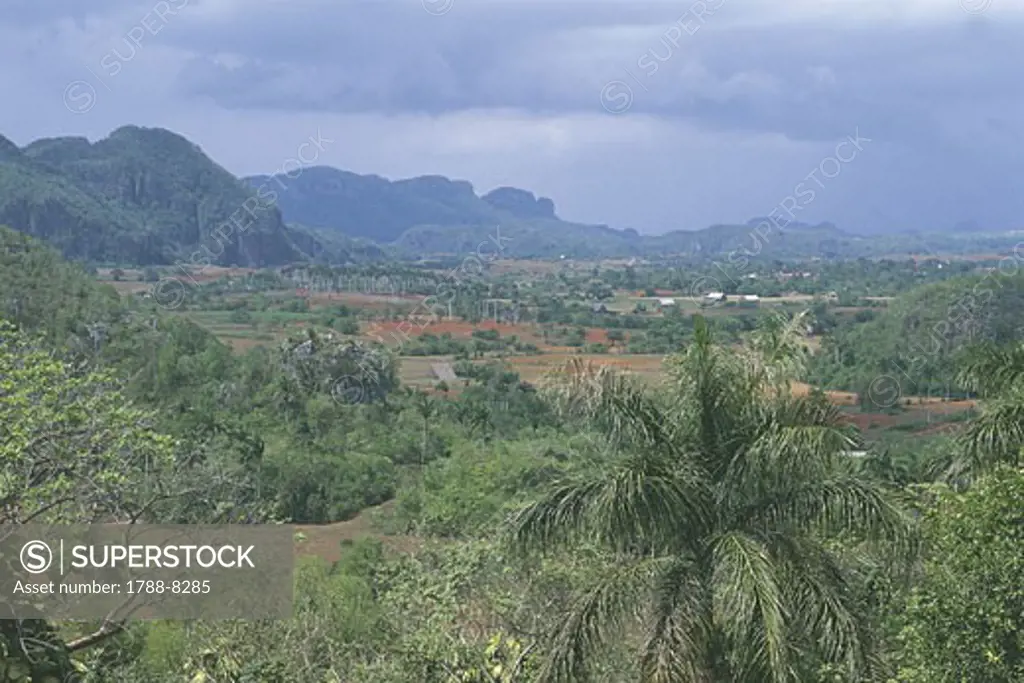 Panoramic view of a valley, Vinales, Cuba