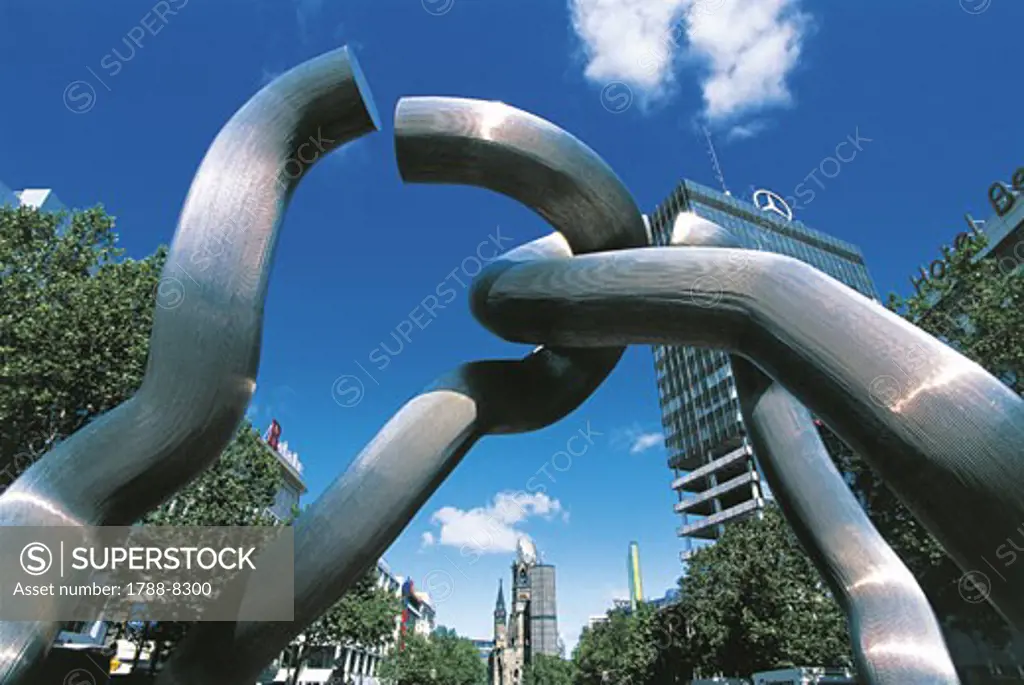 Germany - Berlin.  'Berlin', a sculpture in Tauentzienstrasse (1987) by Brigitte and Martin Matschinsky-Denninghoff