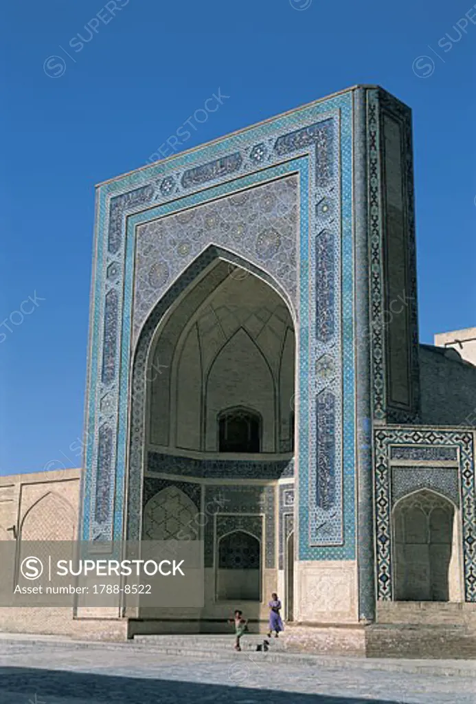 Facade of a mosque, Kalyan Mosque, Bukhara, Uzbekistan