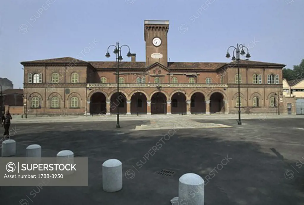 Facade of a building, Former Military Arsenal, Turin, piedmont, Italy