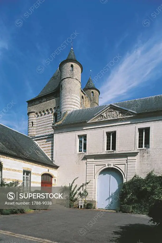 France - Nord-Pas-de-Calais - Wisques. Abbey de St-Paul Castle