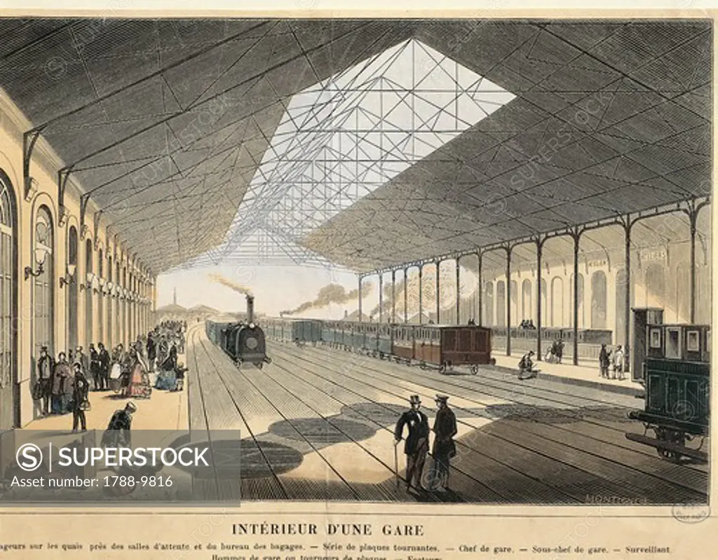 France, Paris, interior of a railway station