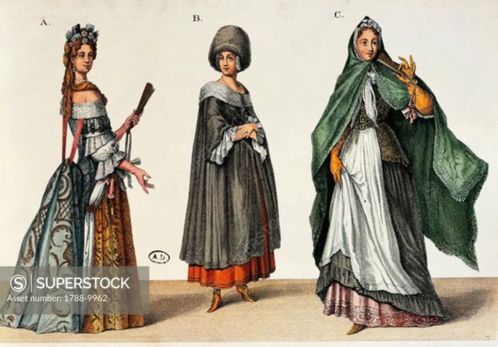 Germany, Woman's costumes, print