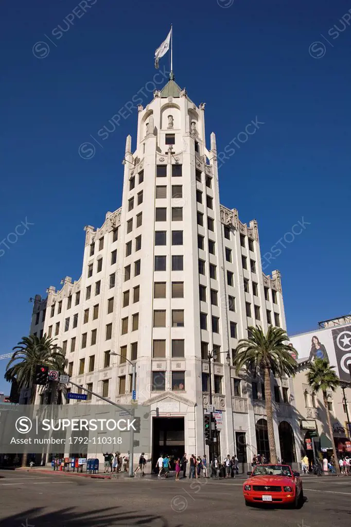 United States, California, Los Angeles, Hollywood, Hollywood Building First National Building built in 1927 by architects Meyer & Holler in a style Go...