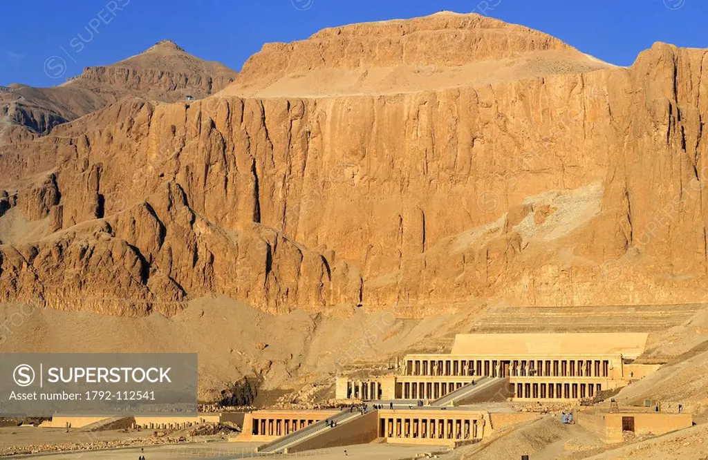 Egypt, Upper Egypt, Nile Valley, surroundings of Luxor, Thebes Necropolis listed as World Heritage by UNESCO, Western area, Deir El Bahri, Hatshepsut ...