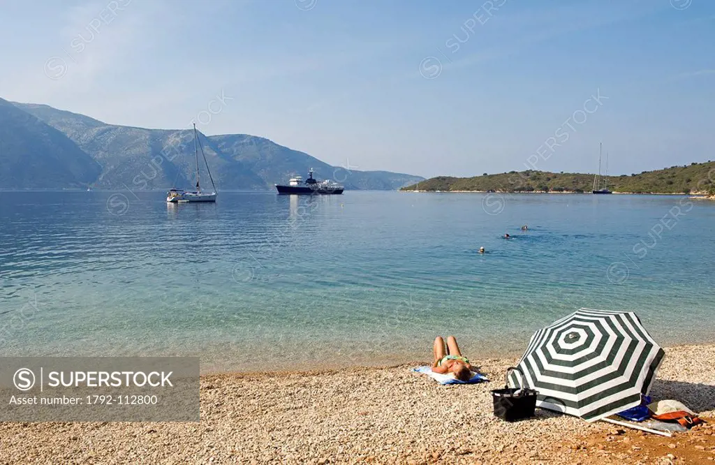 Greece, Ionian Islands, Ithaca Island Ithaki, Mnimata beach near Vathi