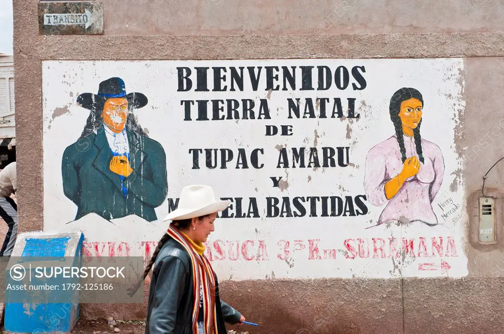 Peru, Cuzco province, Inca Sacred Valley, San Ilario, homeland of Tupac Amaru II, 18th century Indigenous revolutionary