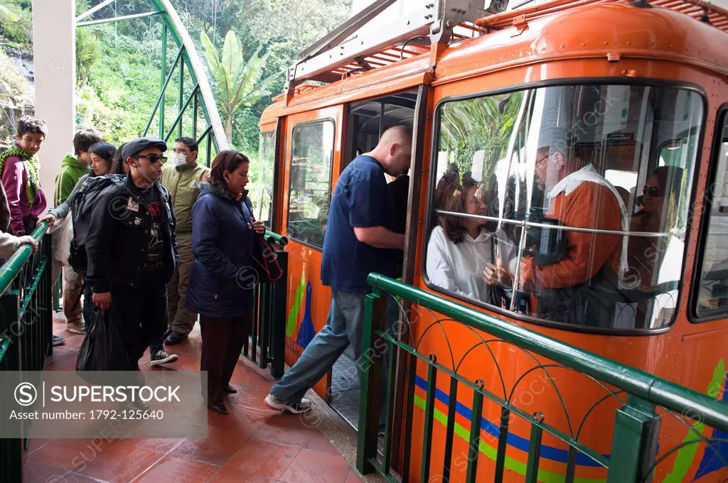 Colombia, Cundinamarca Department, Bogota, the cable car to Mount Monserrate 3152 m