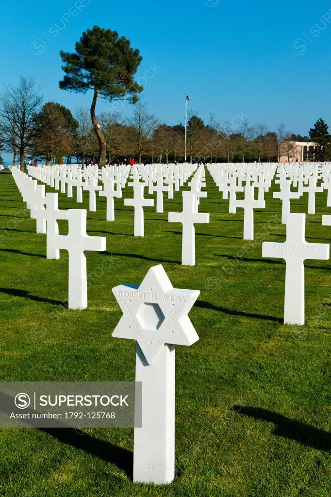 France, Calvados, Omaha Beach, Colleville sur Mer, Normandy American cemetery