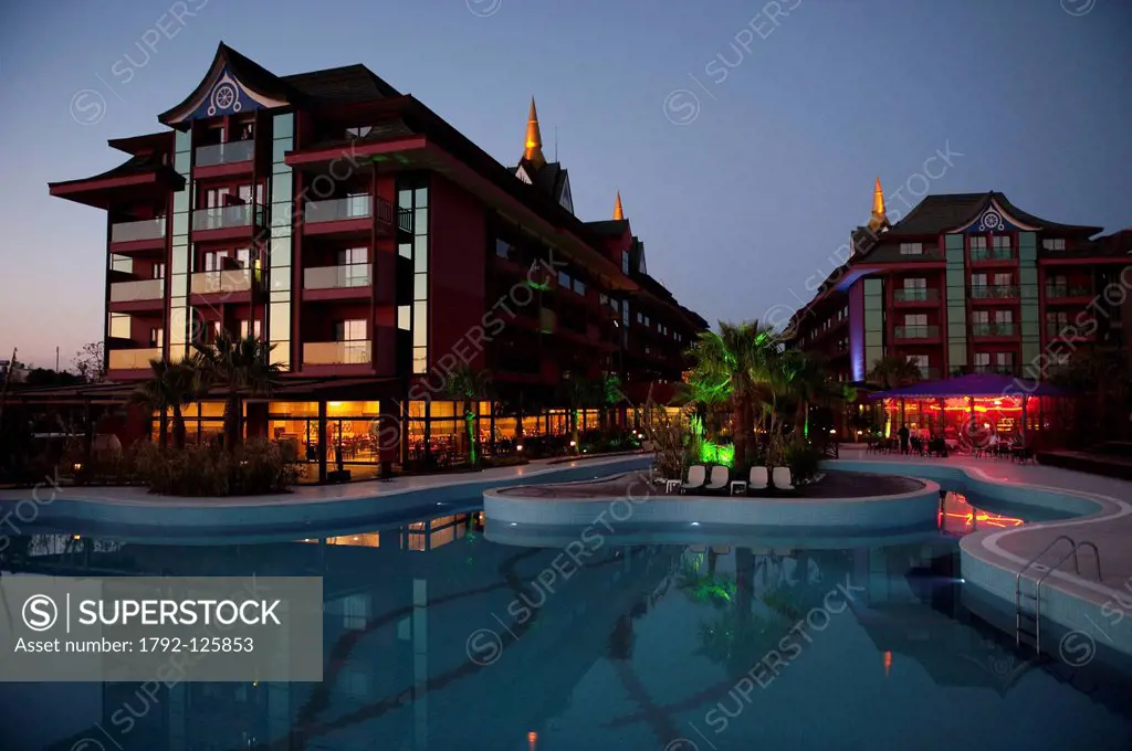 Turkey, Mediterranean region, Turquoise Coast, Pamphylia, Antalya, Belek, Siam hotel for tourists