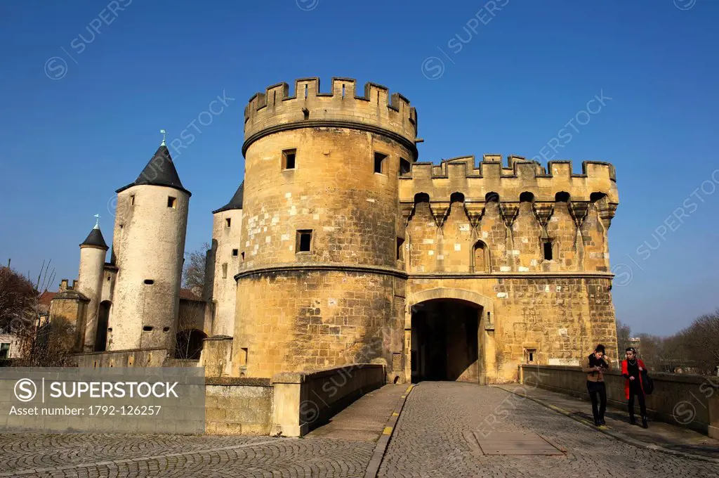 France, Moselle, Metz, the door of the Germans is a vestige of the old medieval walls