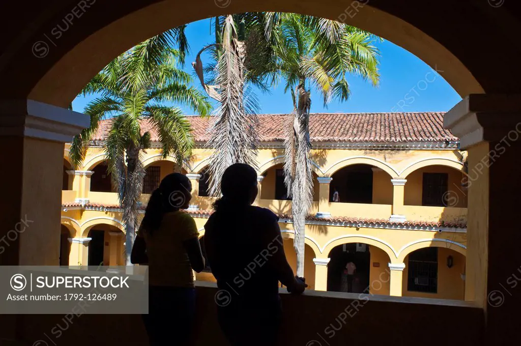Colombia, Bolivar Department, Mompox or Mompos, city founded in 1540 and listed as World Heritage by UNESCO, the City Hall which contained the Colonia...