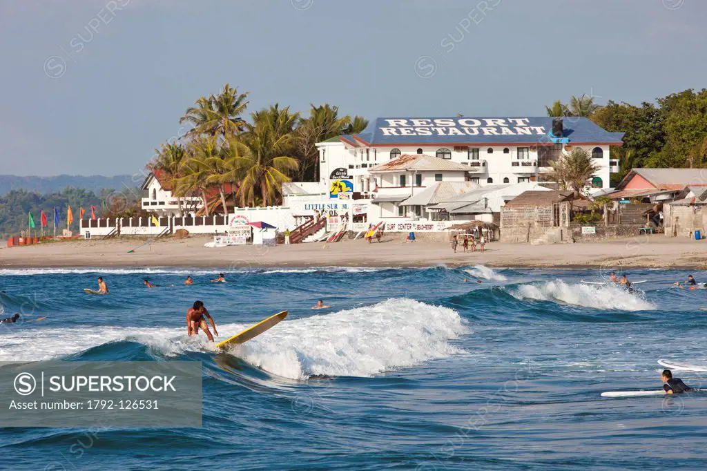 Philippines, Luzon island, La Union, San Fernando, the surfing beach of San Juan
