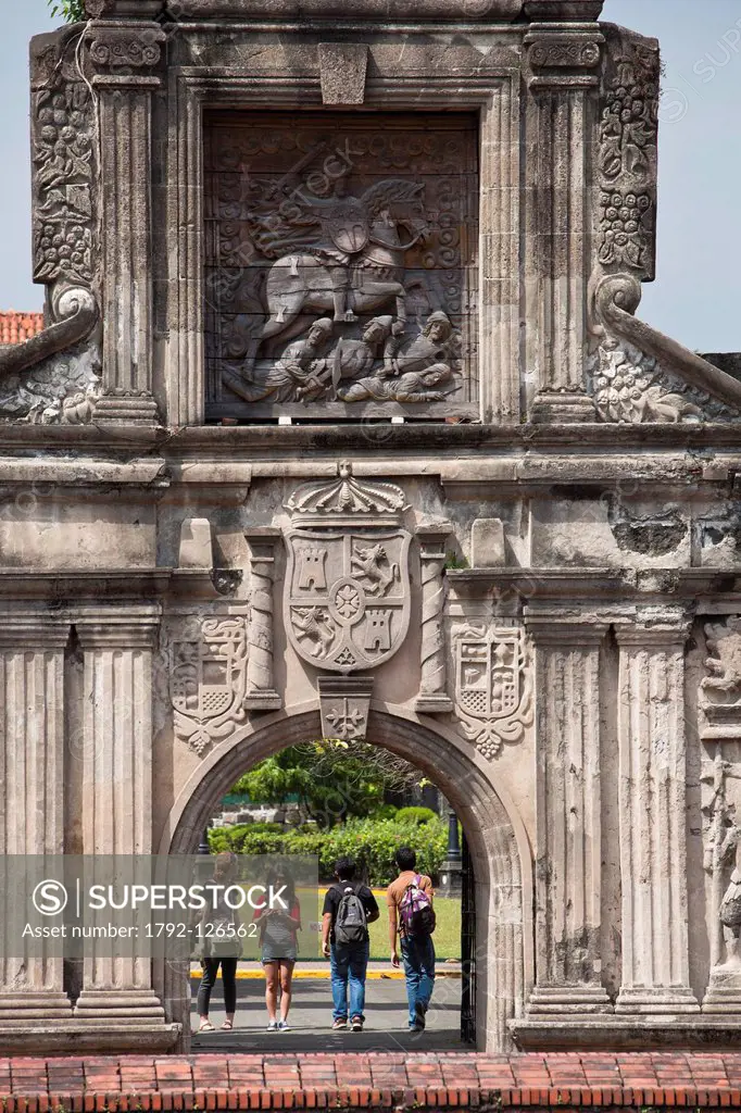 Philippines, Luzon island, Manila, Intramuros historic district, Fort Santiago, formerly the head of Spanish power