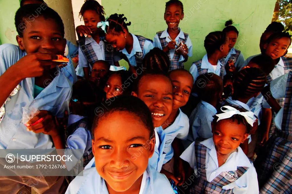 Antigua and Barbuda, Antigua island, St John´s, children at school