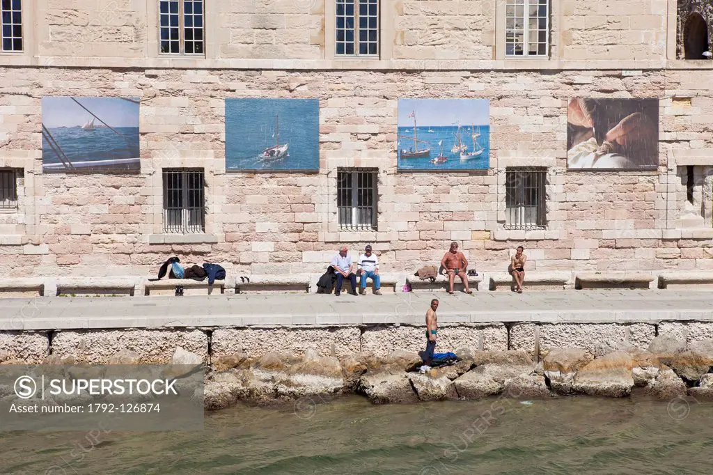 France, Bouches du Rhone, Marseille, Fort St. Jean, at the entrance of the Vieux Port