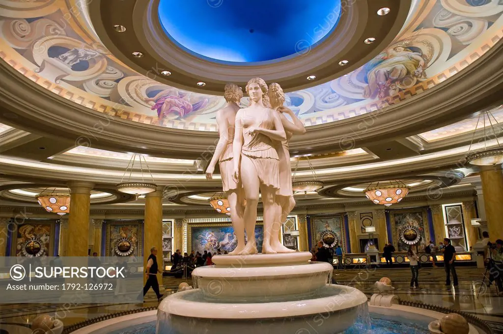 United Statess, Nevada, Las Vegas, Ceasar Palace casino hotel, main lobby rception
