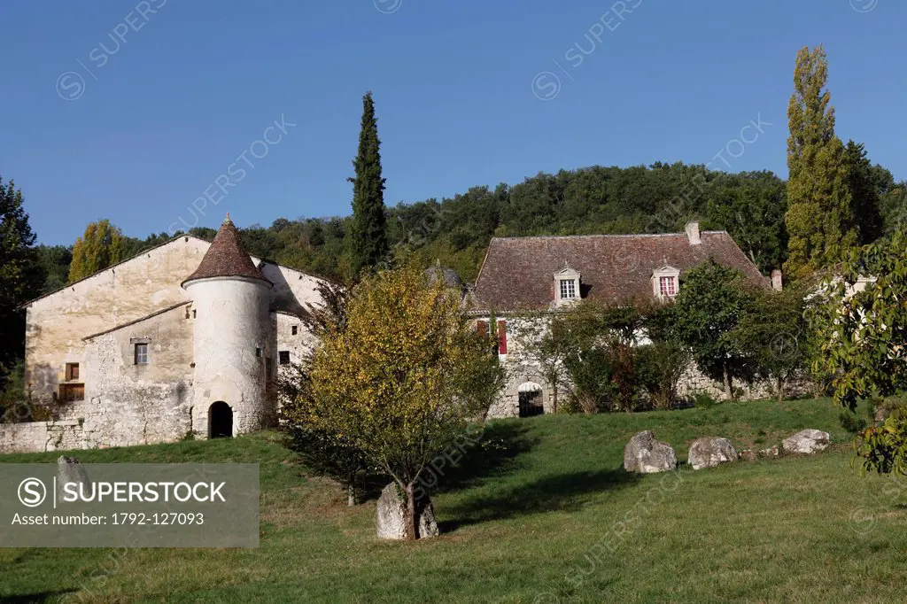 France, Dordogne, Port Ste Foy et Ponchapt, Fauga castle near Bergerac