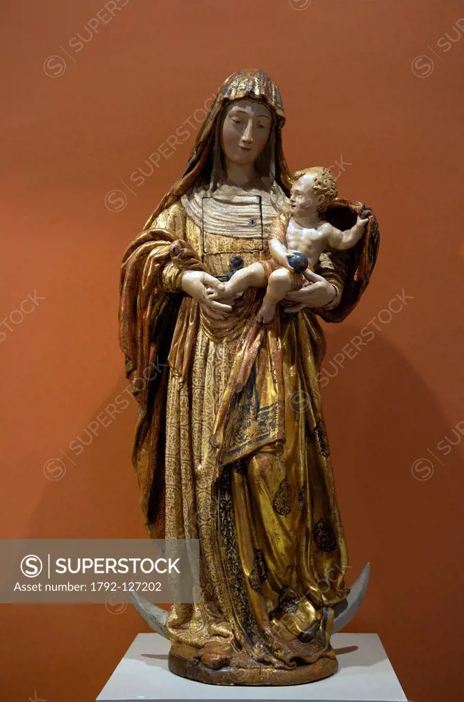 Spain, Andalusia, Seville, Museo de Bellas Artes Fine Arts Museum, Virgin and child