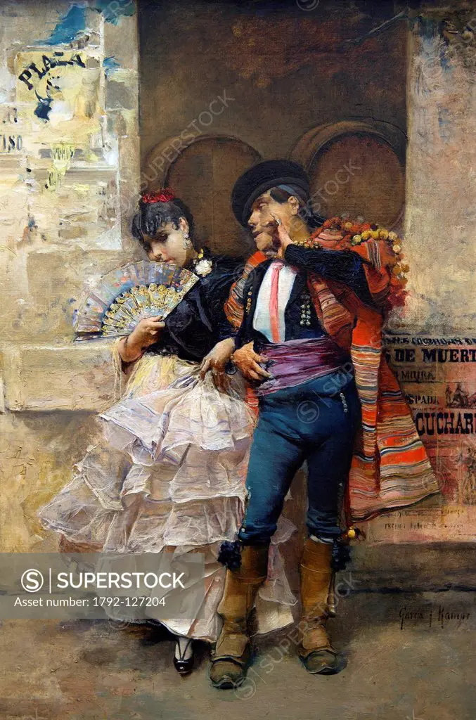 Spain, Andalusia, Seville, Museo de Bellas Artes Fine Arts Museum, Pareja de baile sevillana by Jose Garcia Ramos
