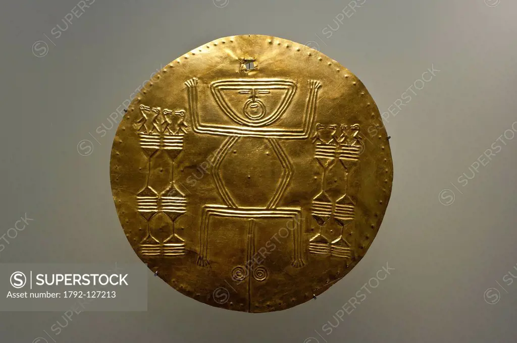 Colombia, Cundinamarca Department, Bogota, downtown district, the Gold Museum of the Bank of the Republic of Colombia, Tardio period 700 to 1500 AD