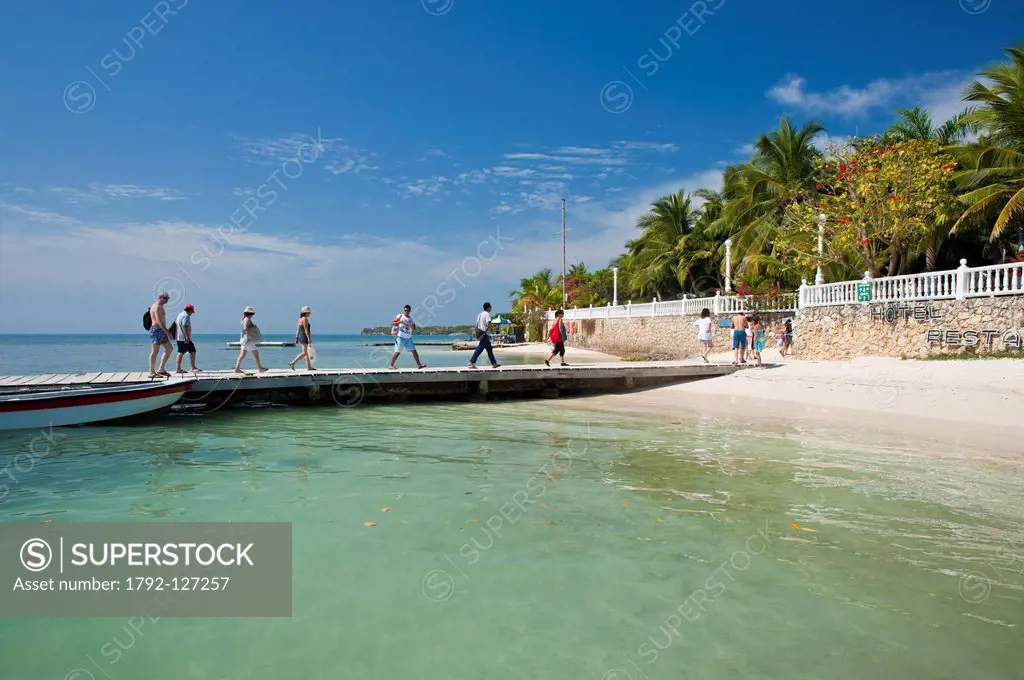 Colombia, Bolivar Department, Natural National Park of Islas del Rosario Coral Islands of Rosario, Isla Grande, Cocoliso Isla Resort