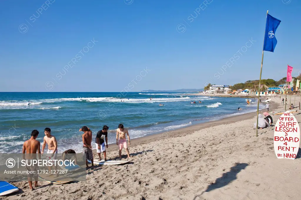 Philippines, Luzon island, La Union, San Fernando, the surfing beach of San Juan