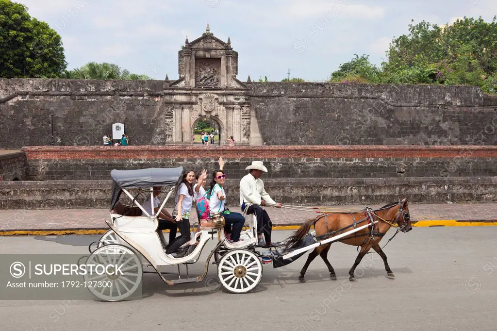 Philippines, Luzon island, Manila, Intramuros historic district, Fort Santiago, formerly the head of Spanish power