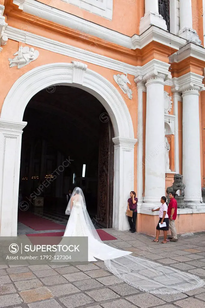 Philippines, Luzon island, Manila, Intramuros historic district, San Agustin church, a wedding