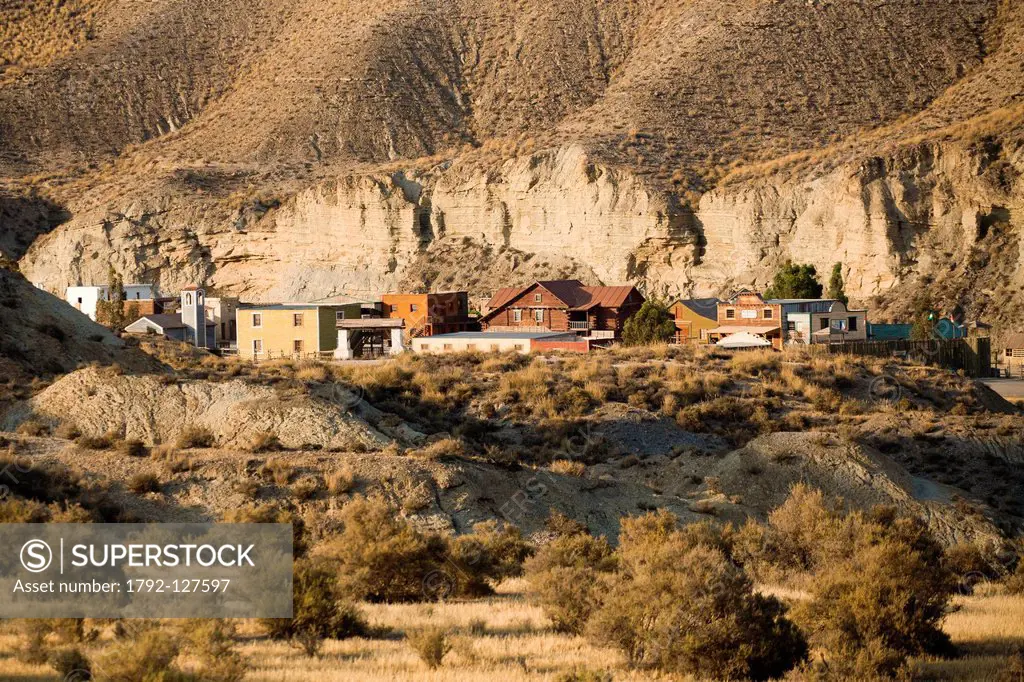 Spain, Andalusia, Almeria, movie studios Western Leon Mini Hollywood in the desert of Tabernas, natural park area