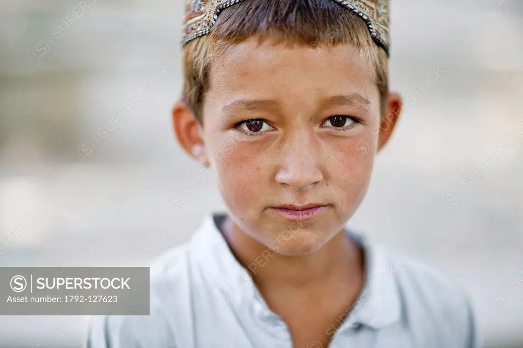 Afghanistan, Balkh province, Balkh, young boy of Tajik origin