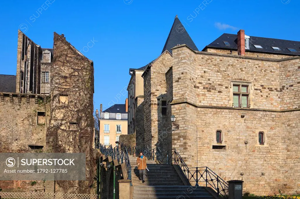 France, Sarthe, Le Mans, Cite Plantagenet Old Town District, old Plantagenet Royal palace