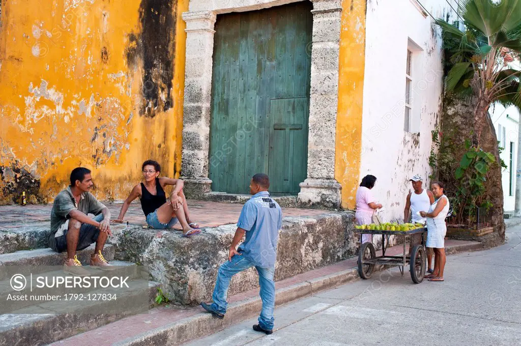 Colombia, Bolivar Department, Cartagena, listed as World Heritage by UNESCO, Getsemani quarter
