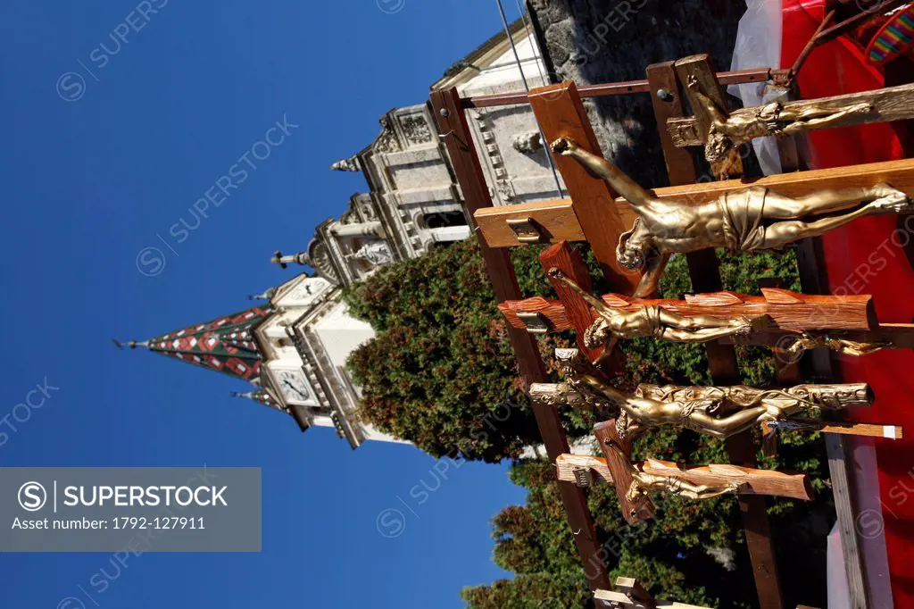 Croatia, Hrvatsko Zagorje, Krapina Zagorje county, Marija Bistrica, known for its black Madonna in the church, responsible for many miracles and causi...