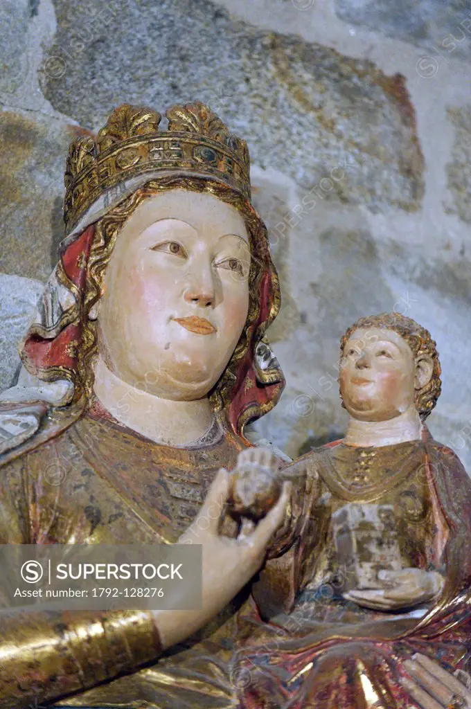 Spain, Extremadura, Plasencia, cathedral Vieja, sculpture of the Virgin of forgiveness
