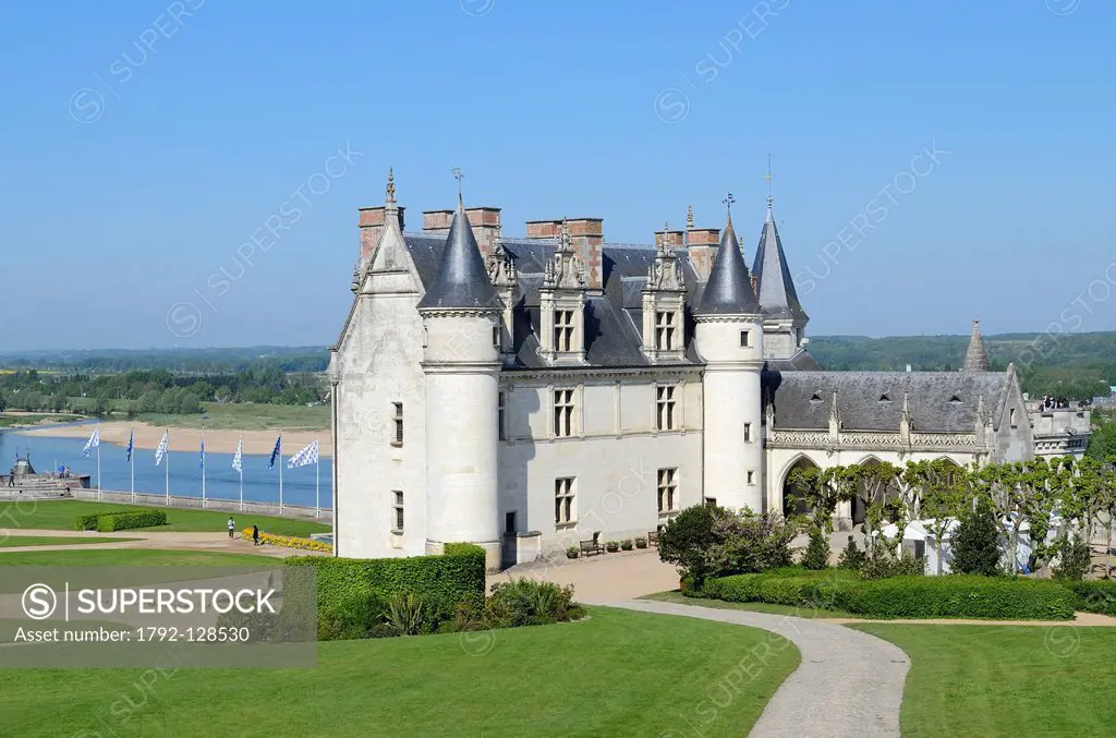 France, Indre et Loire, Loire valley listed as World Heritage by UNESCO, Amboise, the 15th century castle