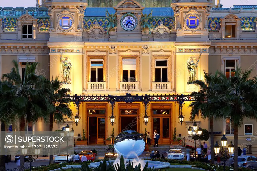 Principality of Monaco, Monaco, Monte Carlo, Societe des Bains de Mer de Monaco, Place du Casino Casino square, Casino, Compulsory Mention: Societe de...