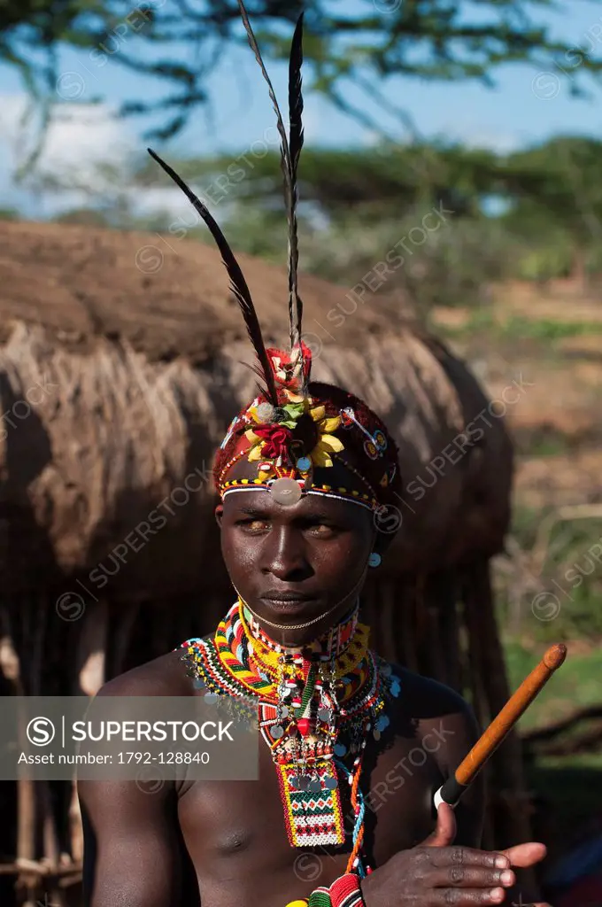 Kenya, Laikipia, Loisaba Wilderness Conservancy, Samburu tribesman
