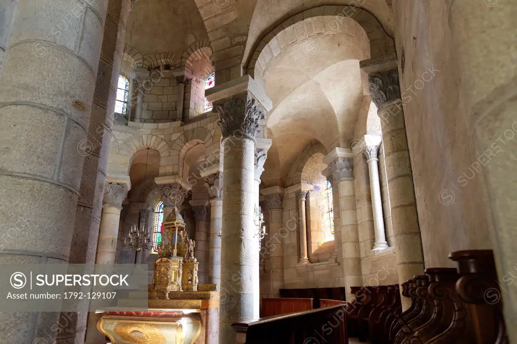 France, Puy de Dome, Saint Saturnin, labelled The Most Beautiful Villages of France, Romanesque Church dated 12th century