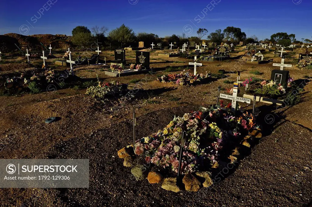 Australia, South Australia, Coober Pedy, cemetery