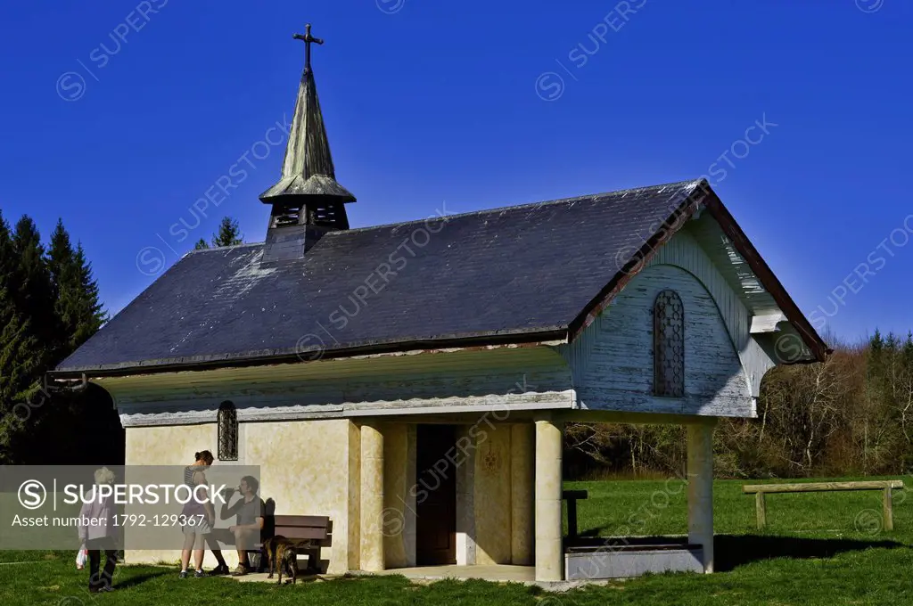 France, Haute Savoie, Le Chablais, Evian les Bains, small church