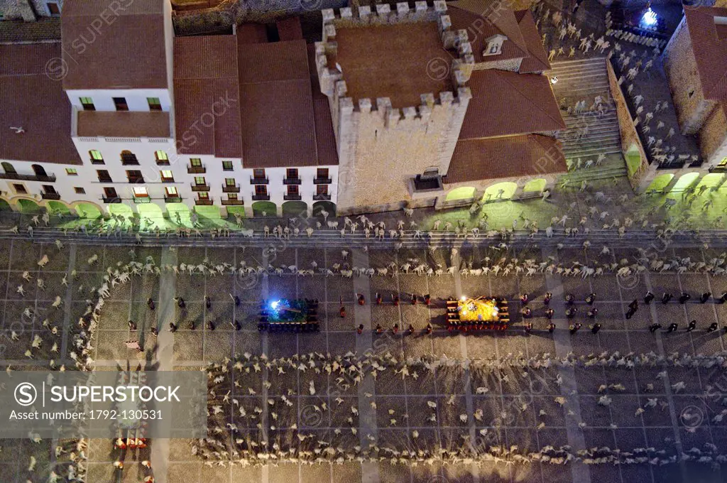 Spain, Extremadura, Caceres, old town listed as World Heritage by UNESCO, the Holy Week Museum, model of the city during the traditional festivals