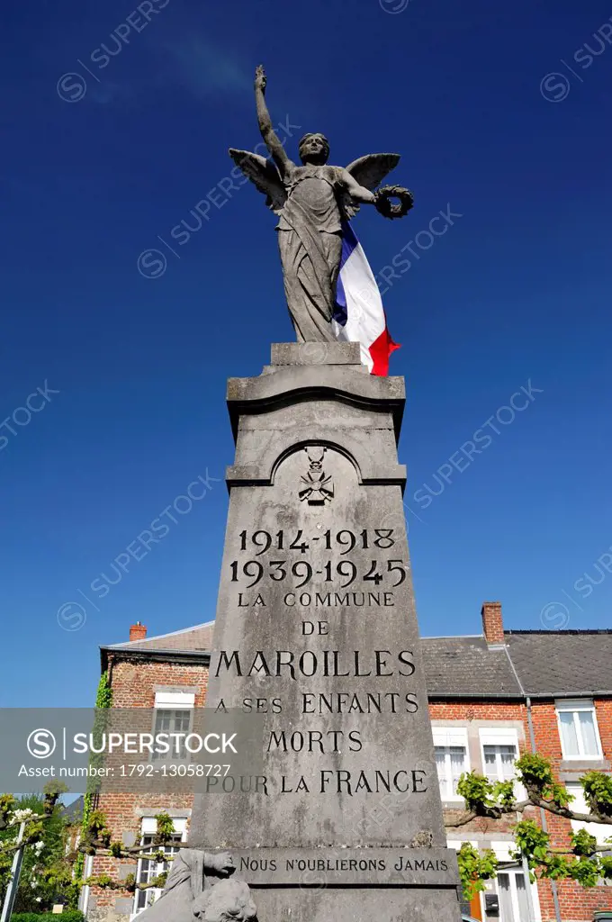France, Nord, Maroilles, War Memorial